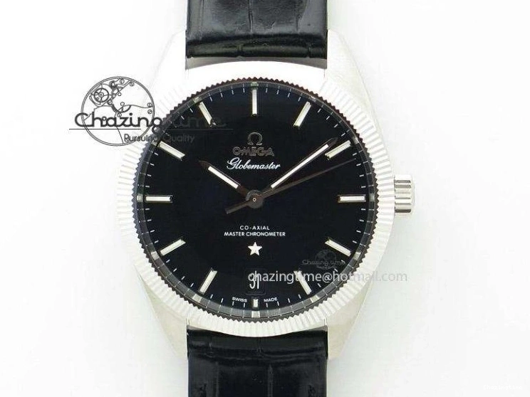 1230 QuickDry De Ville Chronograph RG OMF 1:1 Best Edition Blue Dial On Blue Leather Strap A 8107